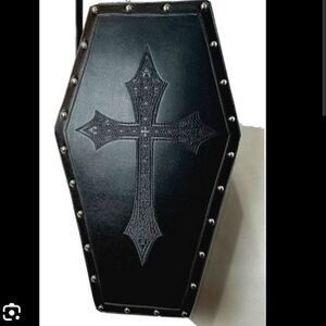 Black Coffin-Shaped Weekender Bag Dolls Kill Widow Coffin Bag Travel Bag